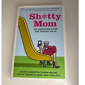 Sh*tty Mom Book, Decorative Book, Blue, Pink Text on outer. Comes with cover